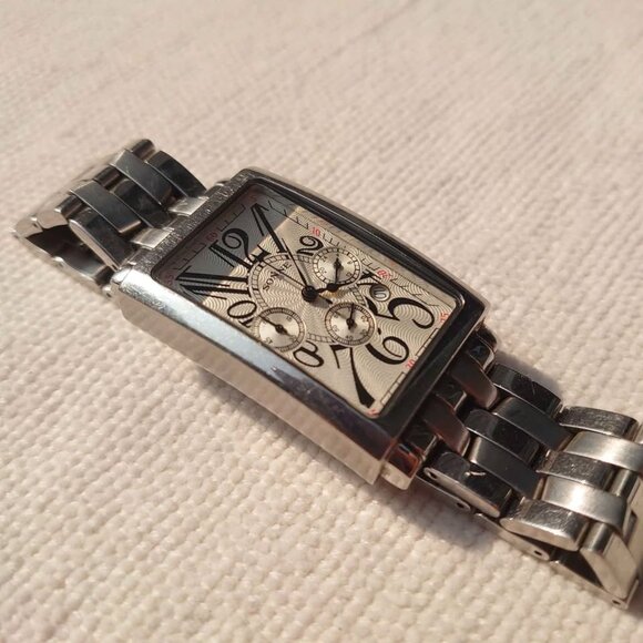 Sonne Chronograph Square Watch 29mm Textured Dial Frank Muller Style Homage JDM - Picture 4 of 6